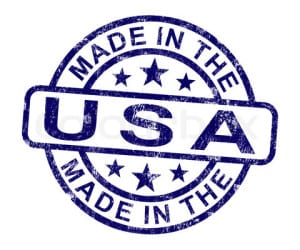 Made In Usa Stamp Shows Product Or Produce Of America